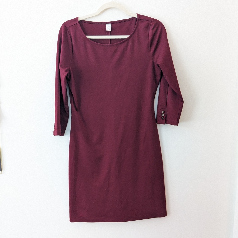 Old Navy Burgundy Shift Dress